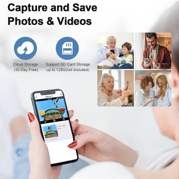 2-in-1 Smart Wild Bird Feeder & Bath with 4K HD Camera and AI Identification - Picture 6 of 8